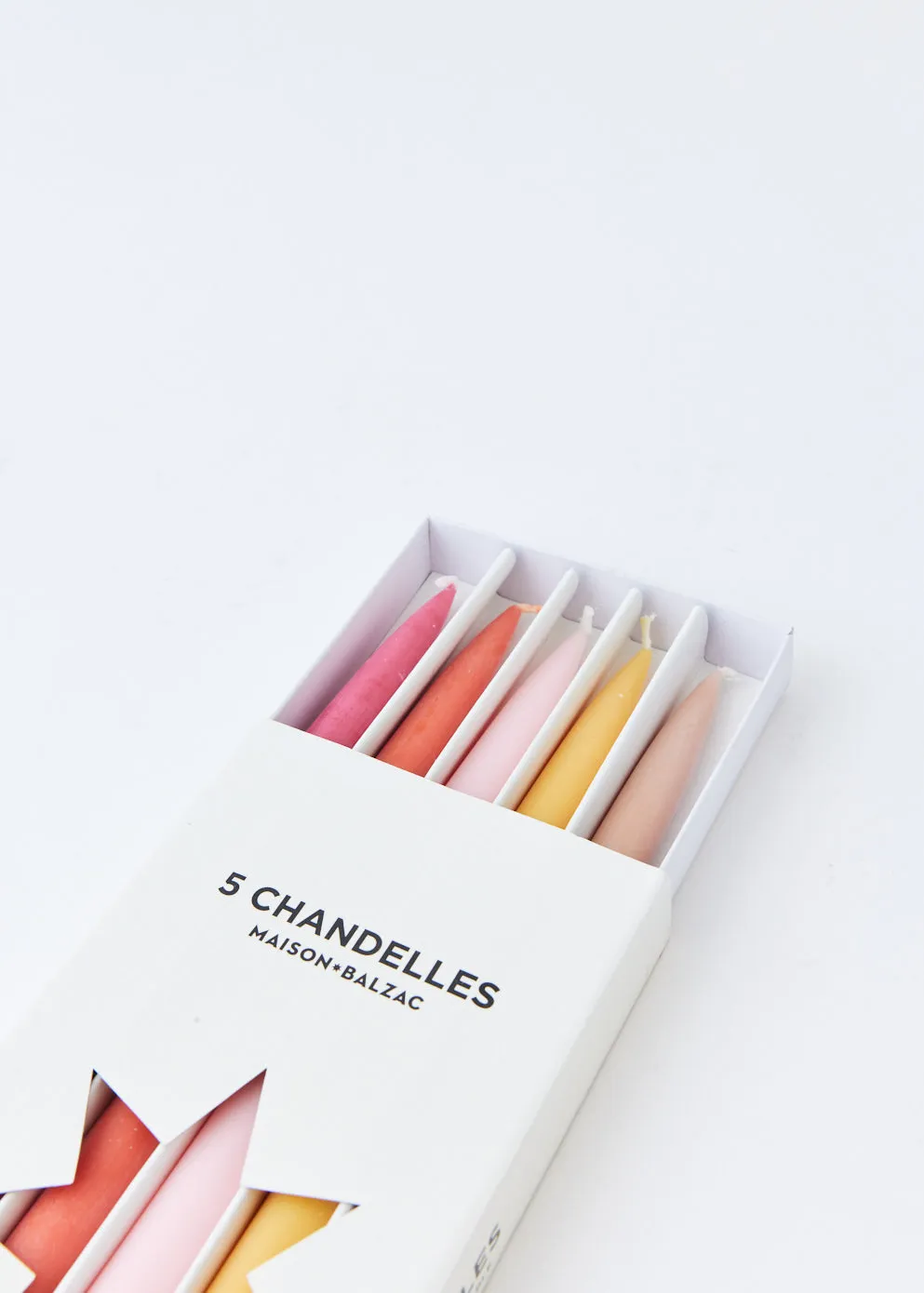 5 Chandelles - Tapered Candles Summer Set