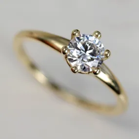 5mm Low Base Six-Prong Solitaire •