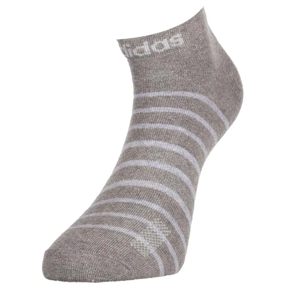 Adidas Men's Flat Knit Low Reflector Socks (Grey/Black/Anthra Melange)