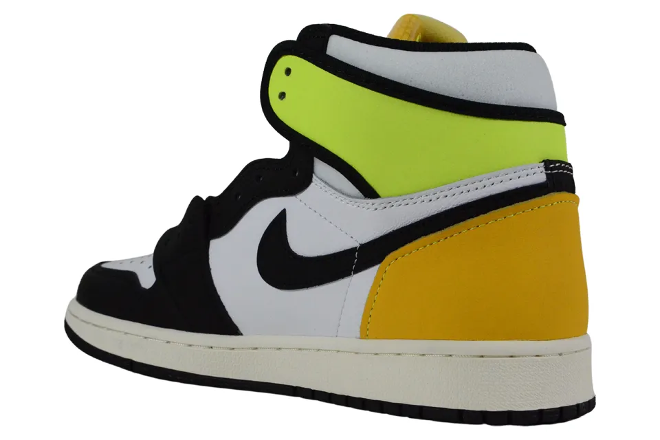 AIR JORDAN 1 RETRO HIGH OG "WHITE BLACK-VOLT UNIVERSITY GOLD"