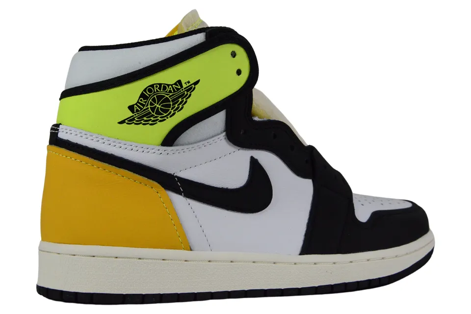 AIR JORDAN 1 RETRO HIGH OG "WHITE BLACK-VOLT UNIVERSITY GOLD"