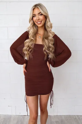 Astrid Mesh Dress - Chocolate