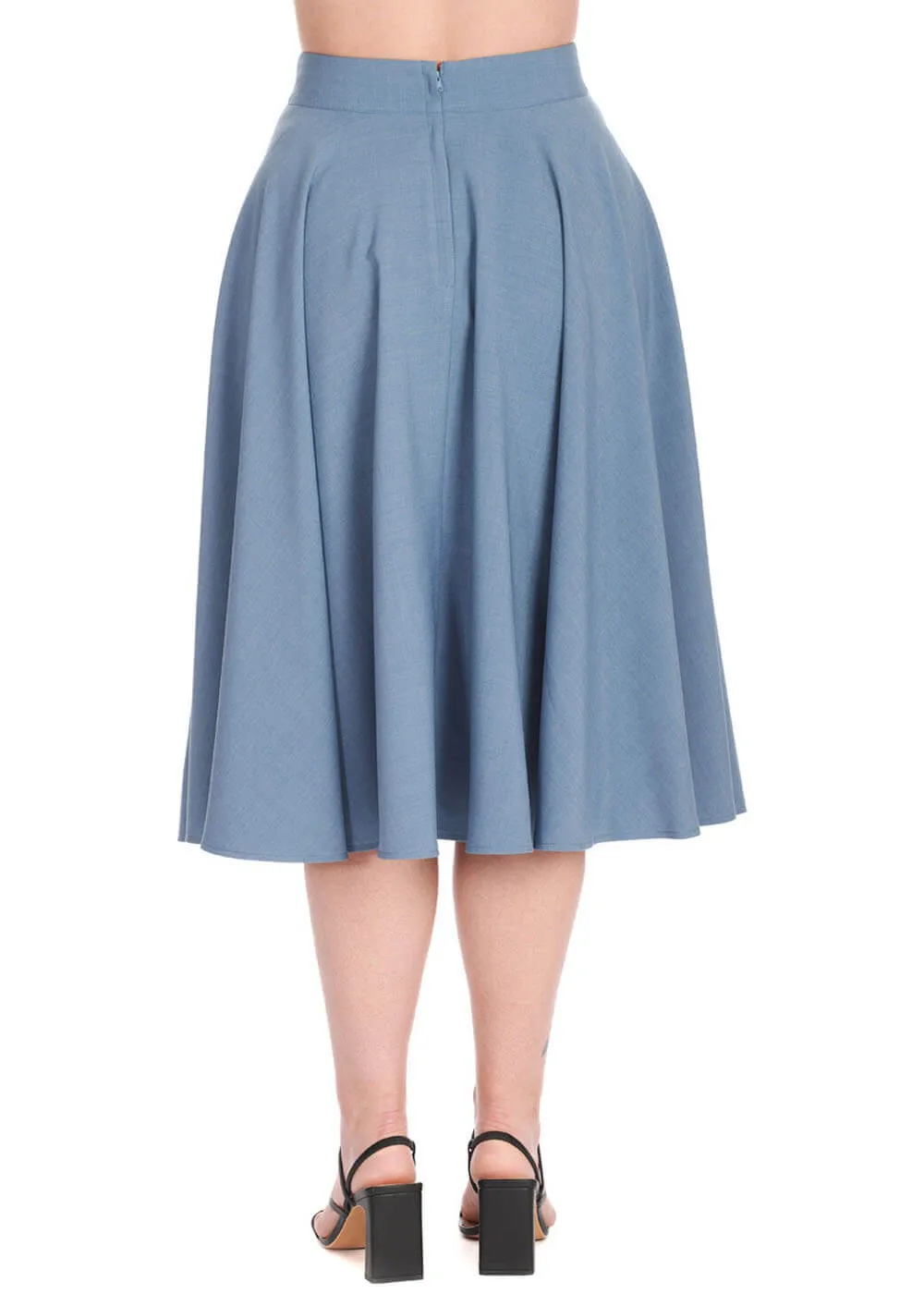 Banned Dance & Sway 50's Swing Skirt Blue