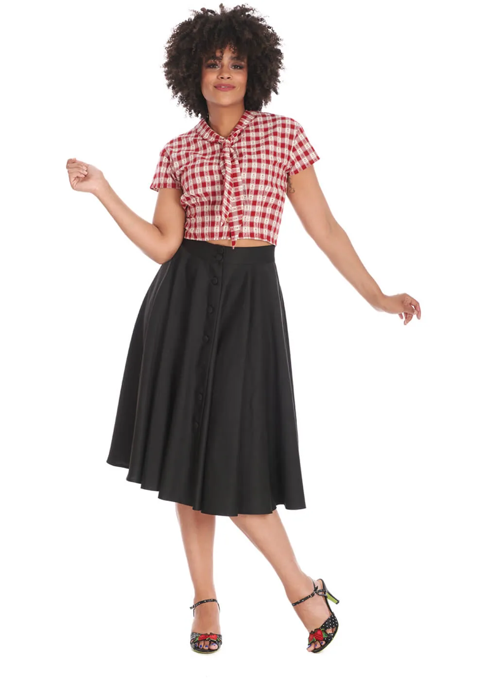 Banned Sway Away 50's Swing Skirt Black