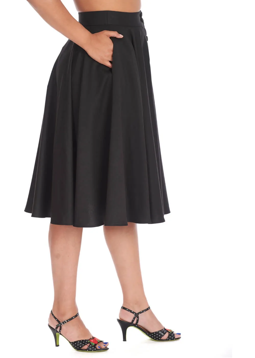 Banned Sway Away 50's Swing Skirt Black