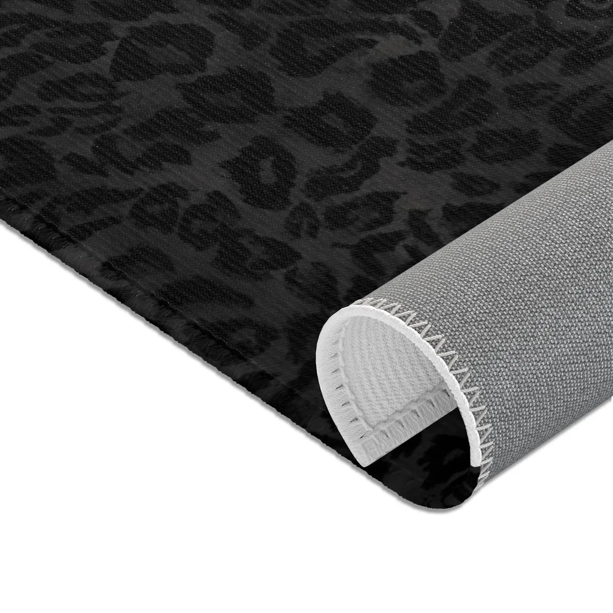 Black Leopard Rug, Sexy Black Leopard Animal Print Designer 24x36, 36x60, 48x72 inches Area Carpet Rugs - Printed in USA