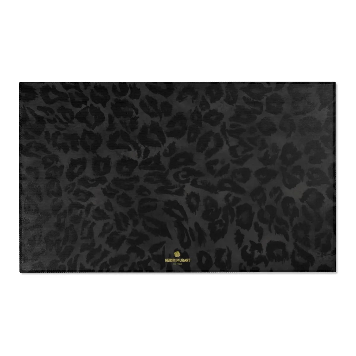 Black Leopard Rug, Sexy Black Leopard Animal Print Designer 24x36, 36x60, 48x72 inches Area Carpet Rugs - Printed in USA