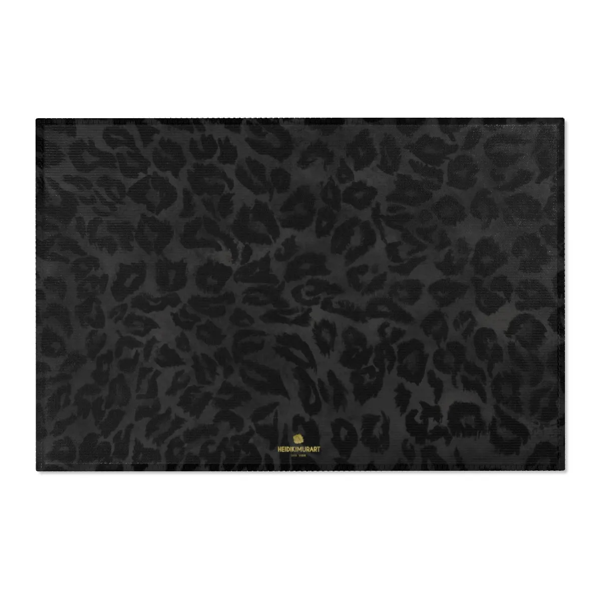 Black Leopard Rug, Sexy Black Leopard Animal Print Designer 24x36, 36x60, 48x72 inches Area Carpet Rugs - Printed in USA