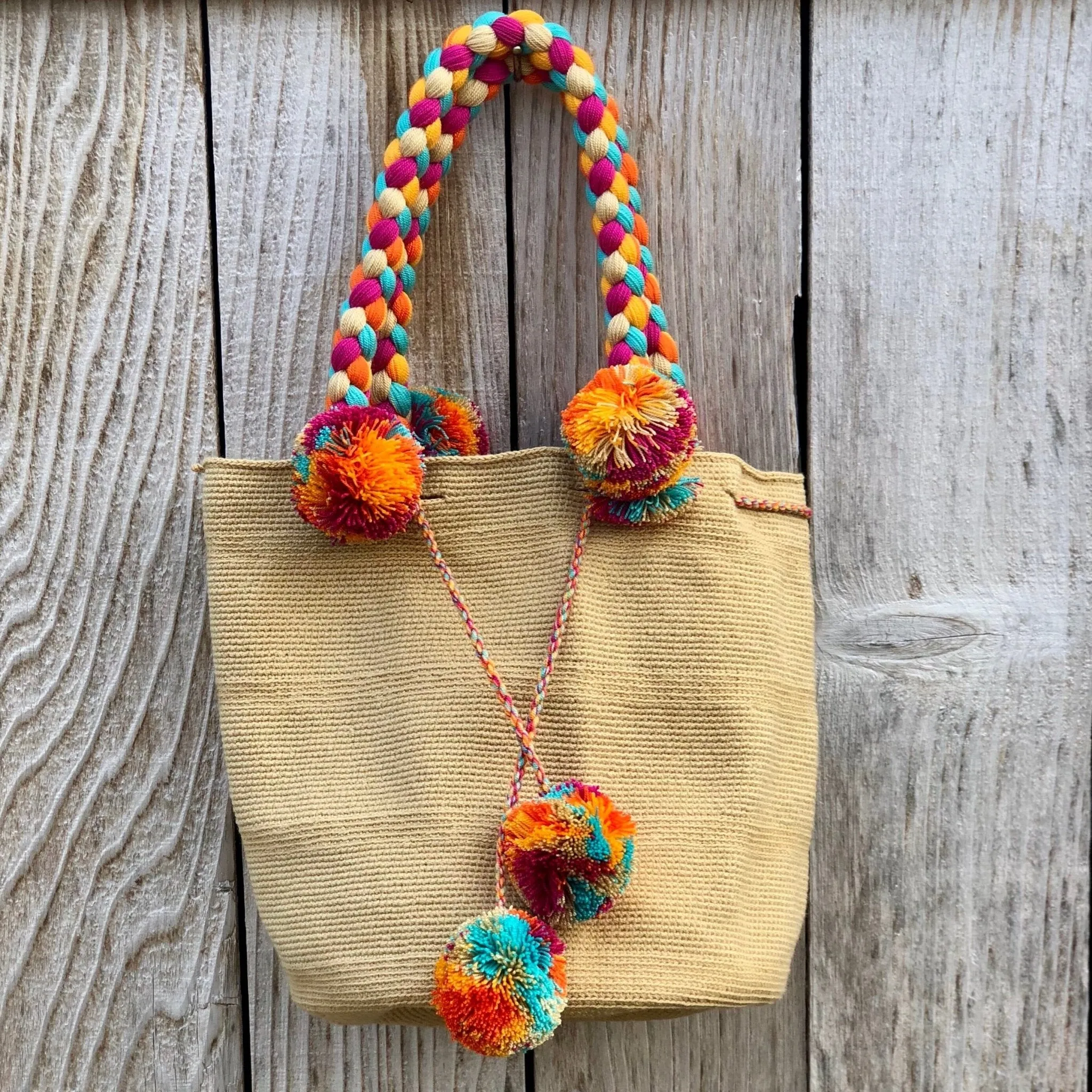 Boho Chic Handbags with Pompoms