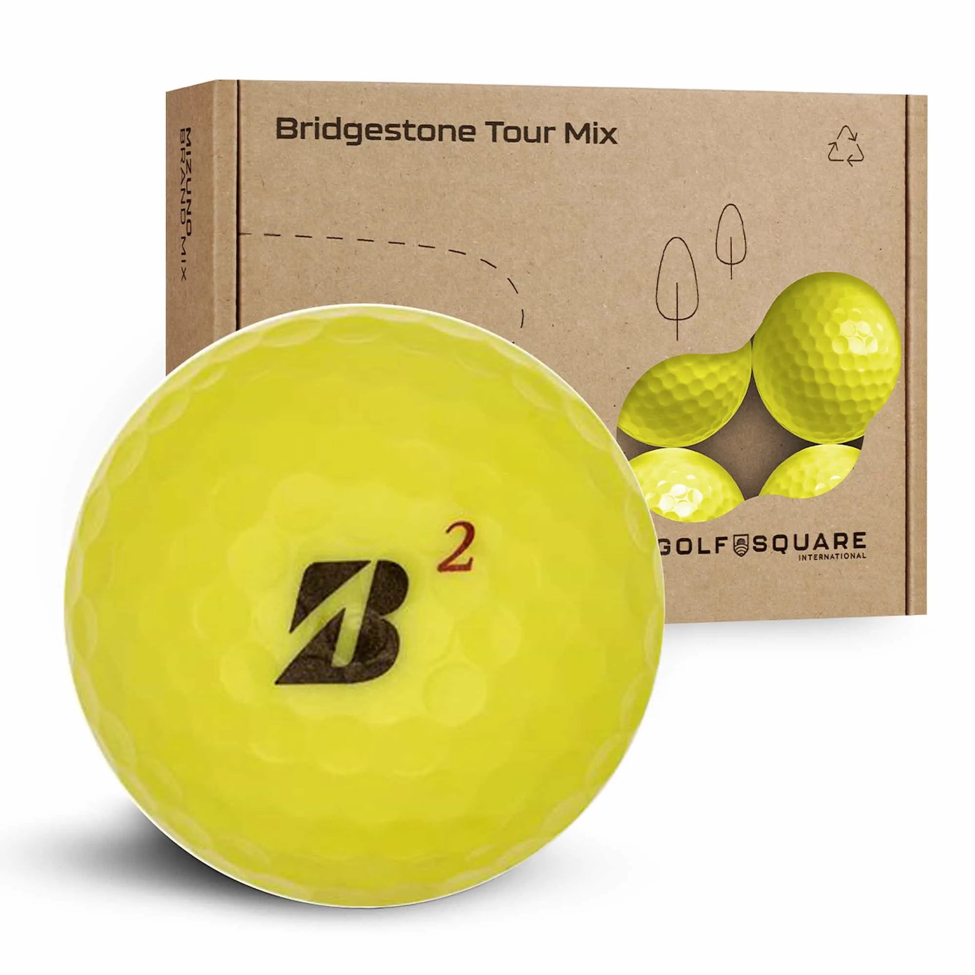 Bridgestone Tour Golfballenmix - Geel