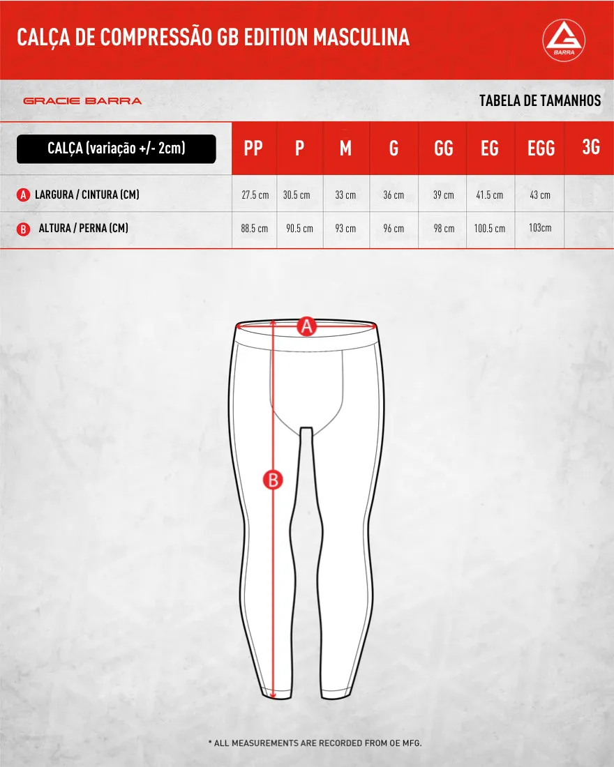 Calça de Compressão GB Edition Masculina - Preta