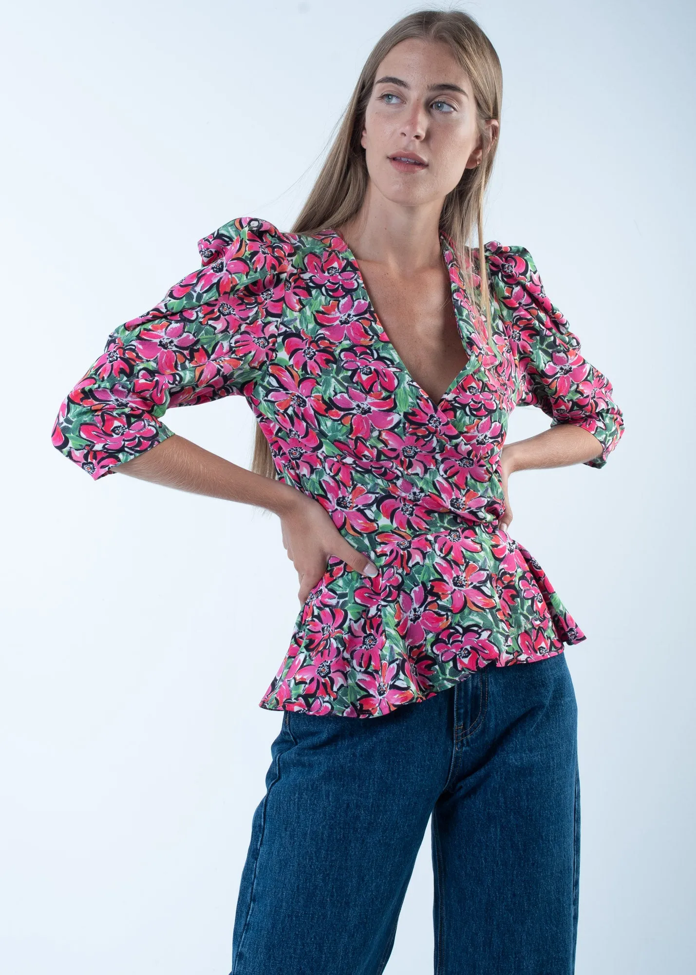 Camicia croce floreale