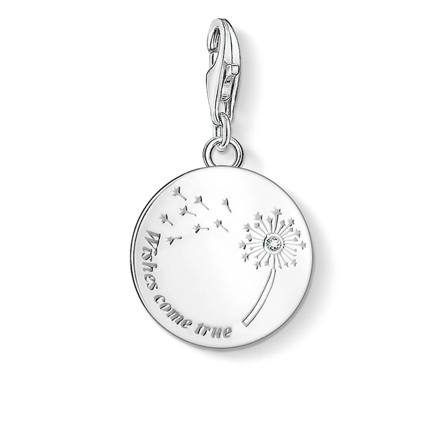 Charm Pendant "Dandelion WISHES COME TRUE"