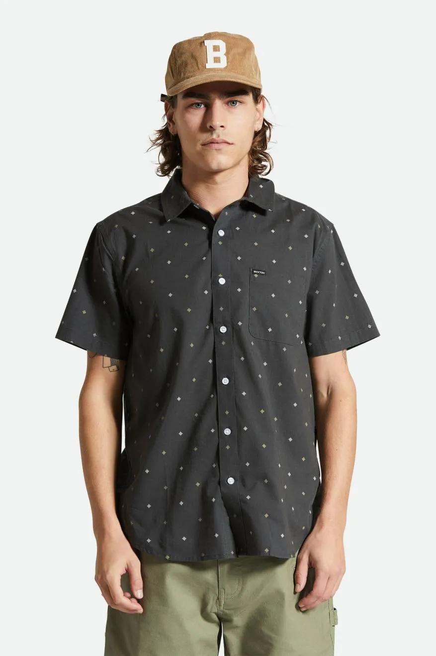 Charter Print S/S Shirt - Washed Black Pyramid