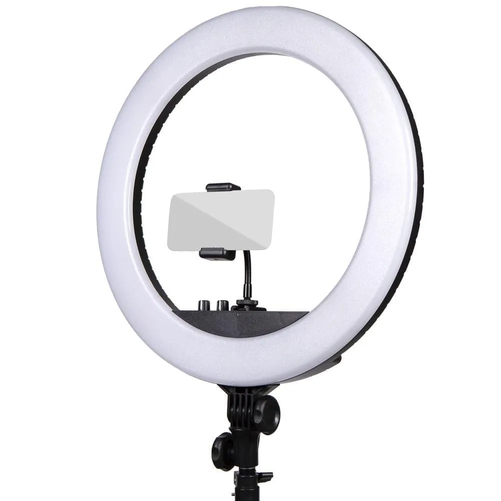 Complete Beauty Ring Light Studio Diamond Luxe & 5.5" LED Crystal Duo Lighting Kit