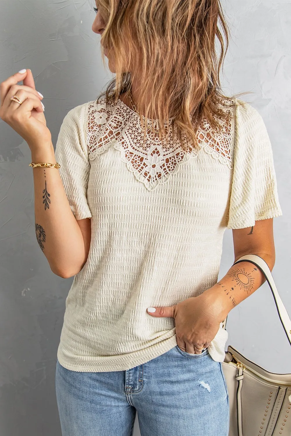 Crochet Short Sleeve Top