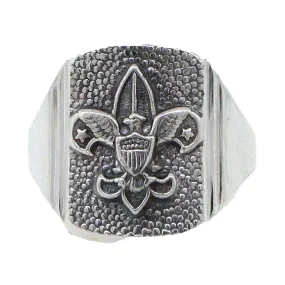 Fleur De Lis Signet Pinky Ring