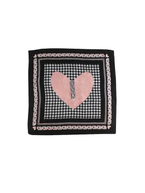 Foulard Heart P/De Poule - Nero