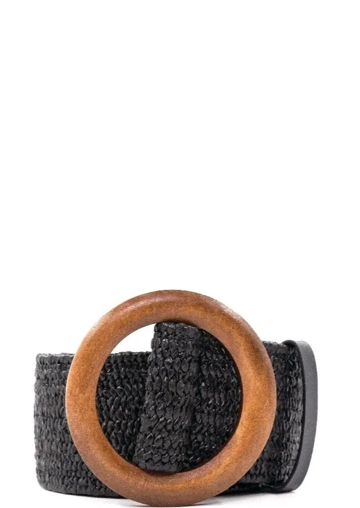 GEMMA WOODEN BUCKLE BELT