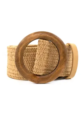 GEMMA WOODEN BUCKLE BELT