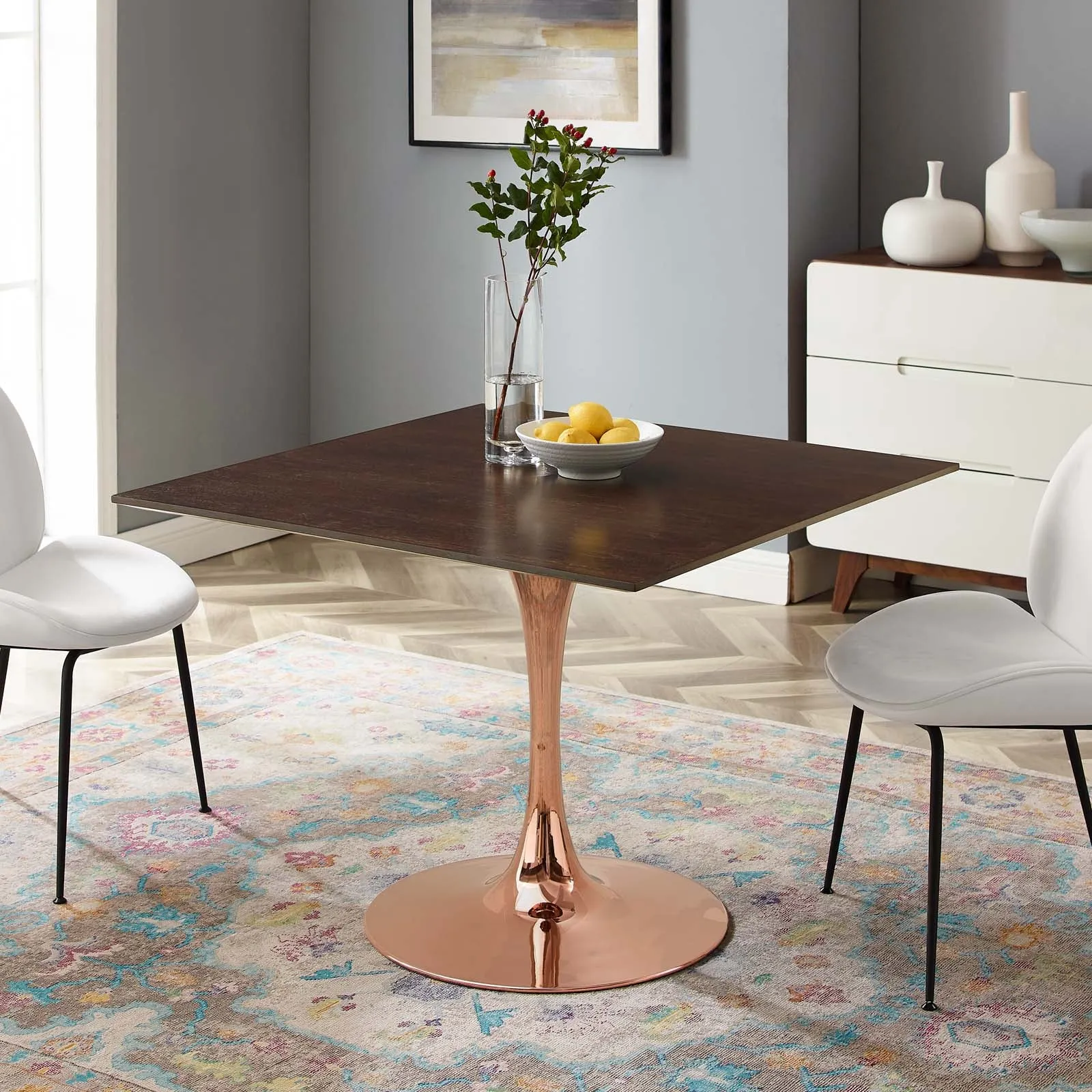 Lippa 40" Square Wood Dining Table