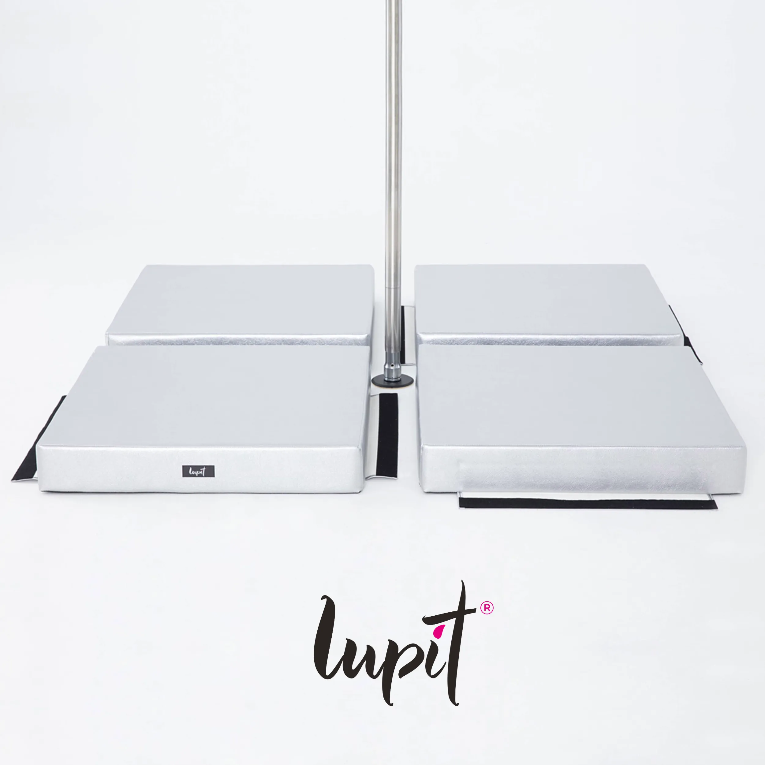 Lupit Crash Mat Square Multi-Use Premium Silver Metallic | 150 cm - 12 cm