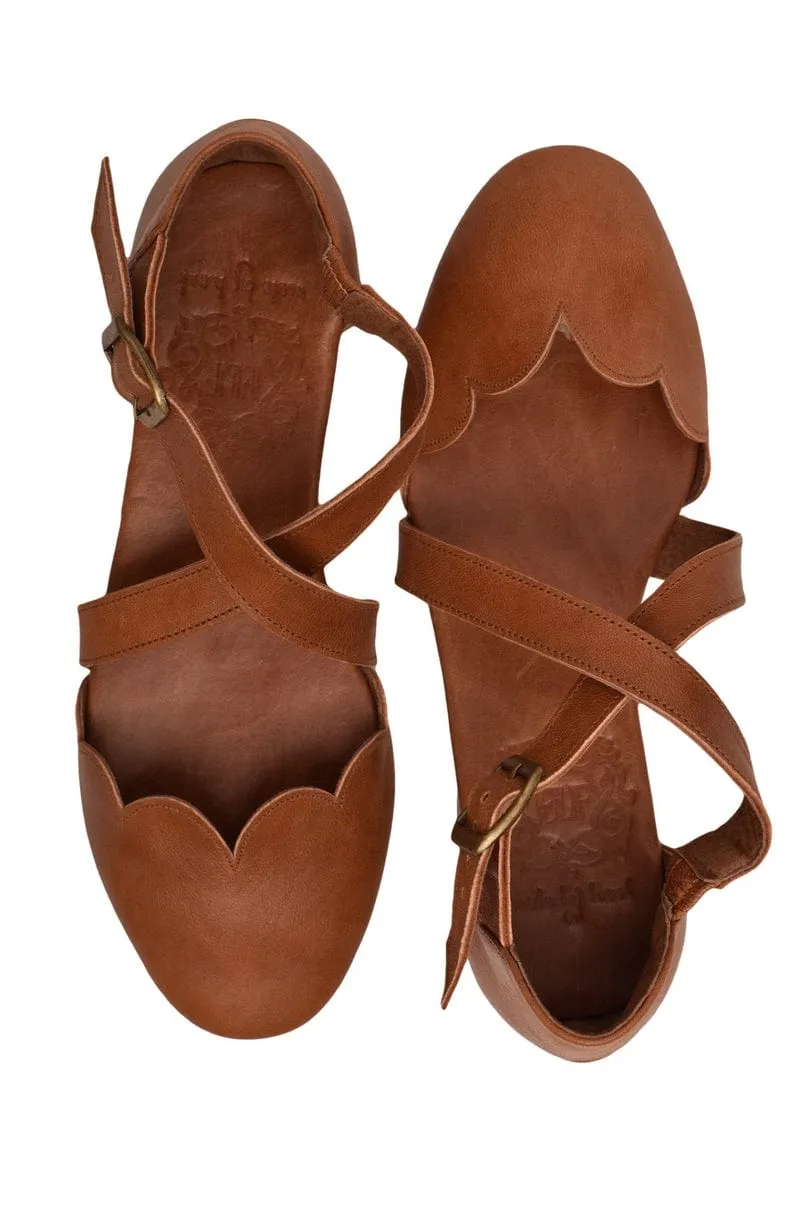 Mangrove Leather Flats in Vintage Tan