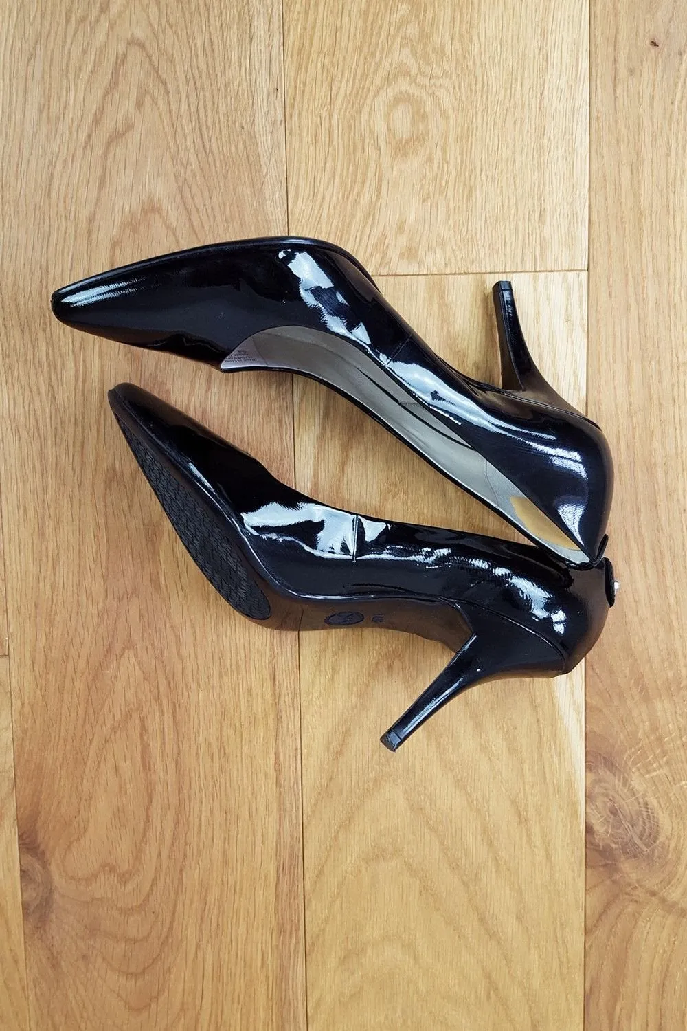 MICHAEL KORS Elisa Patent Leather Stiletto Heels (38.5)