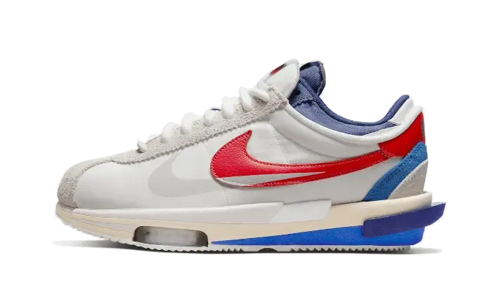 Nike Cortez 4.0 Sacai White University Red Blue