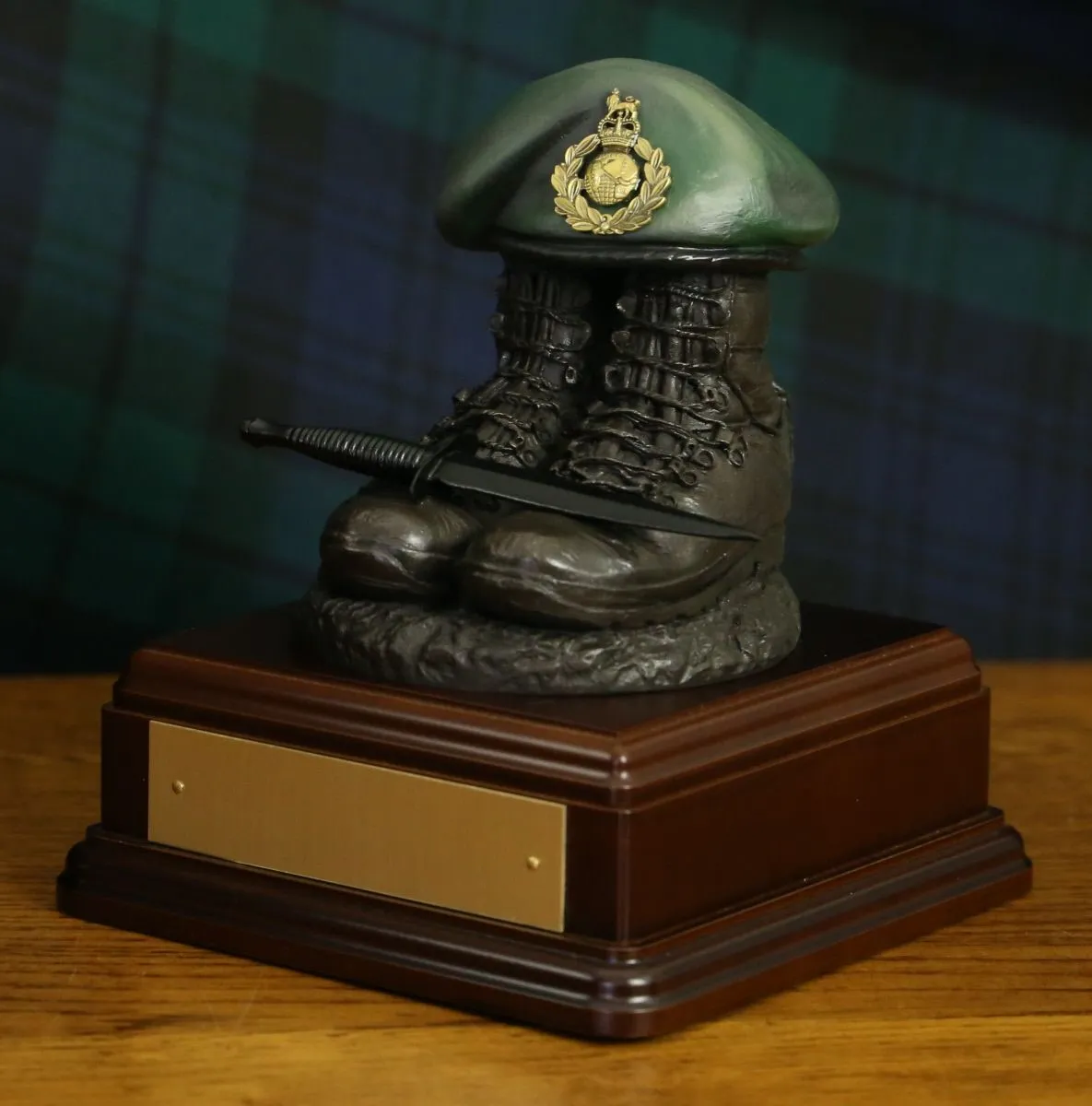 Royal Marines Tactical Boots and Painted Beret