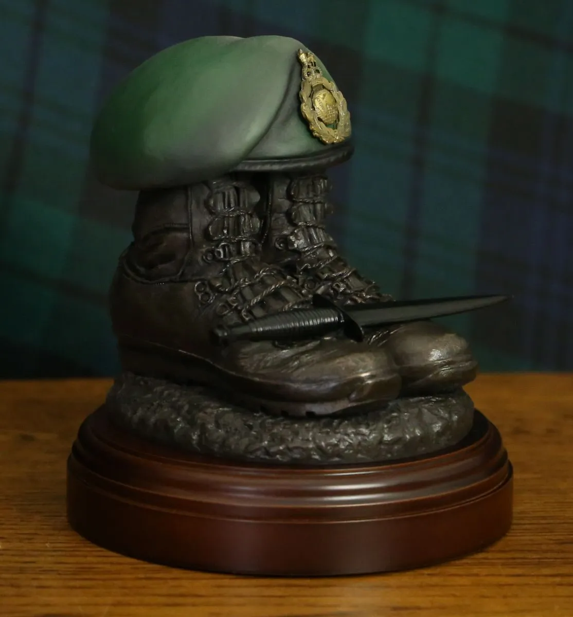 Royal Marines Tactical Boots and Painted Beret