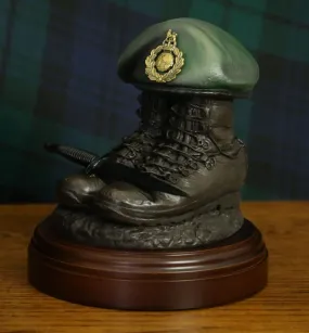 Royal Marines Tactical Boots and Painted Beret