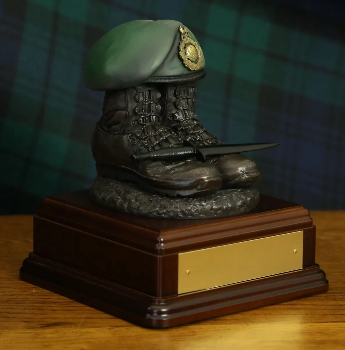 Royal Marines Tactical Boots and Painted Beret