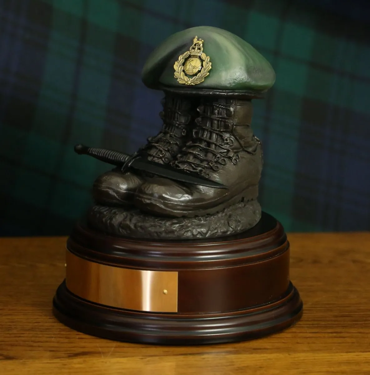 Royal Marines Tactical Boots and Painted Beret