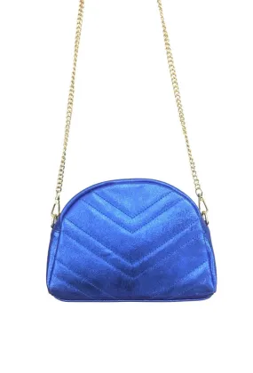 Sac Pochette Cuir Bleu Cindy