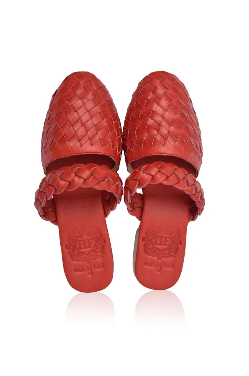 Sea Escape Slide Sandals in Vintage Red