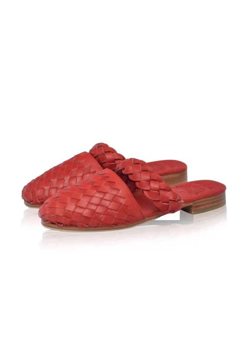 Sea Escape Slide Sandals in Vintage Red