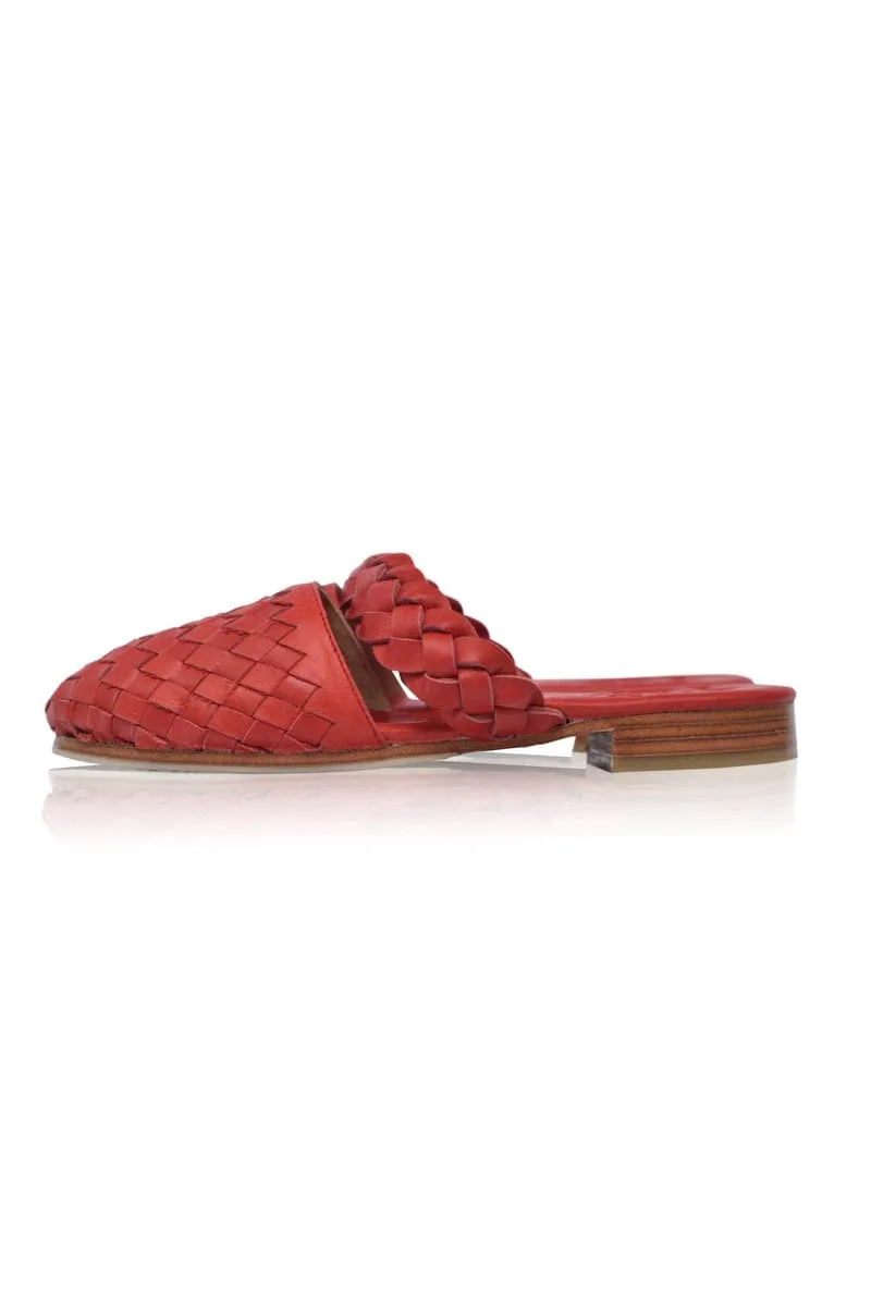 Sea Escape Slide Sandals in Vintage Red