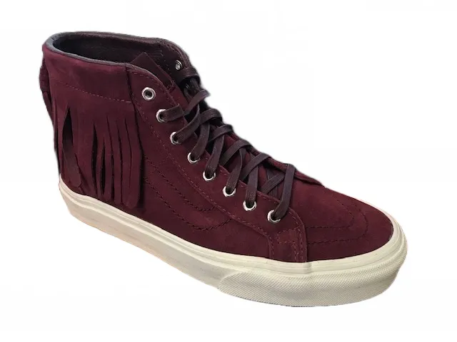 Vans SK8-Hi Moc Suede high-top sneakers in suede with fringes VN000315JU1 rort royale-blanc