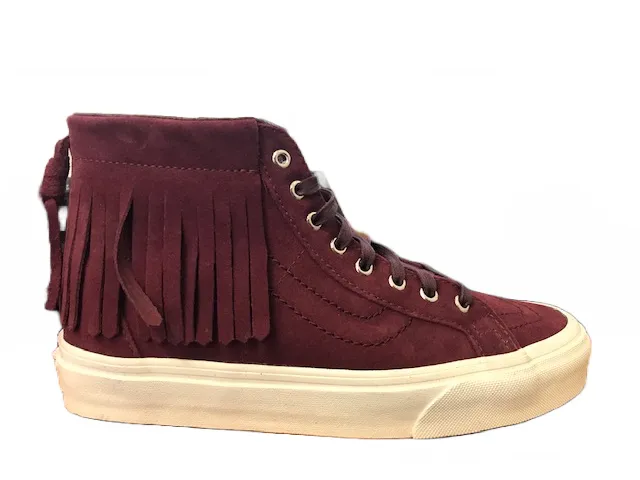 Vans SK8-Hi Moc Suede high-top sneakers in suede with fringes VN000315JU1 rort royale-blanc