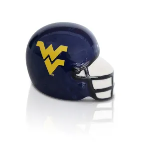 West Virginia University WVU Helmet Mini by Nora Fleming